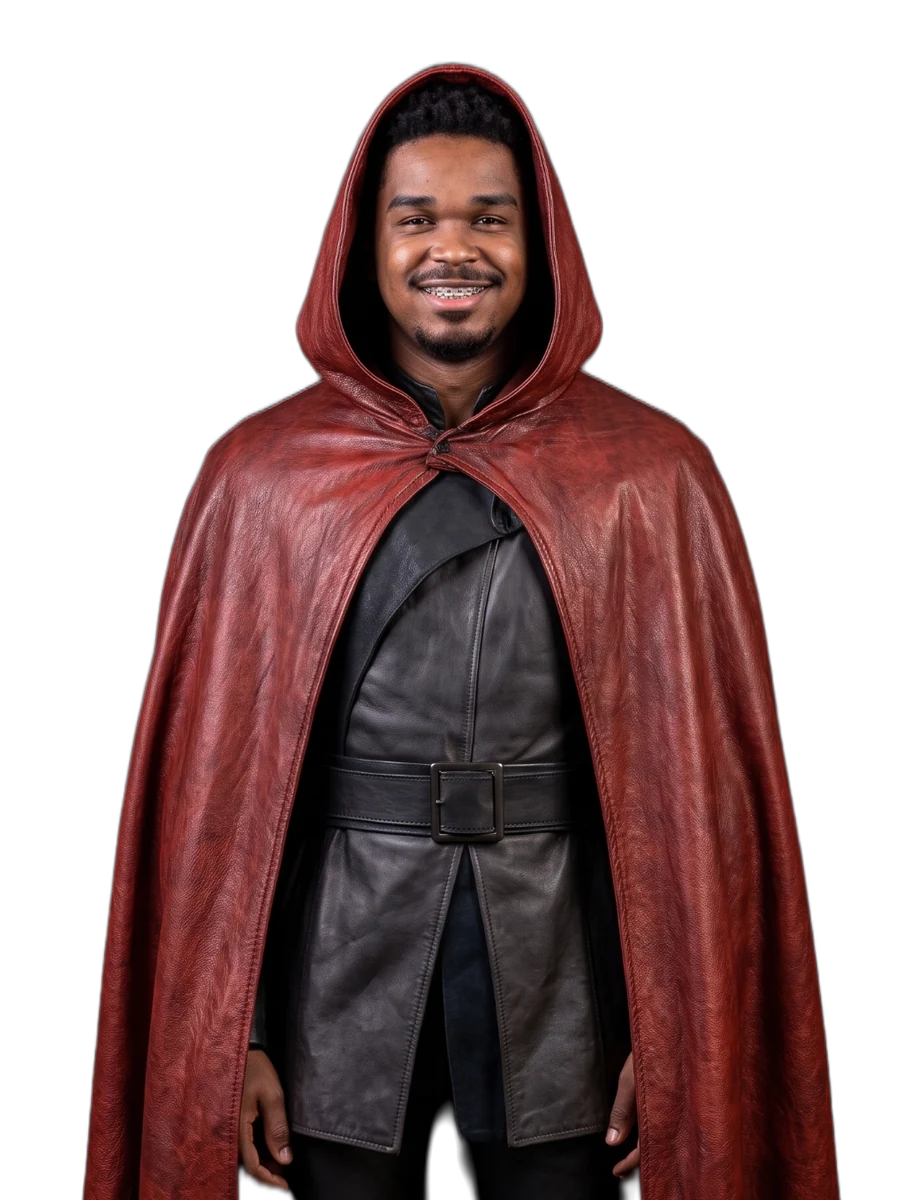 Gabriel Coxinha em cosplay de Cloak